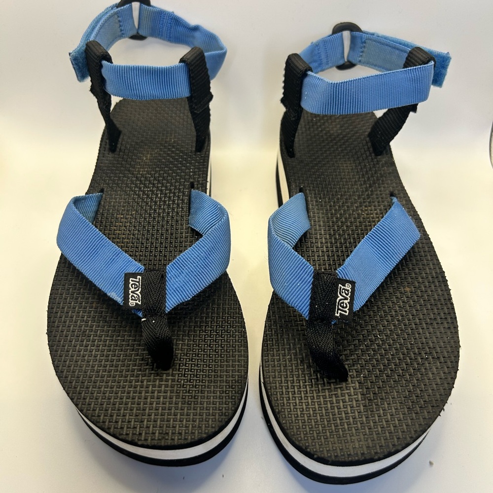 Teva Wedge Flatform‎ Sandals Blue Black Women’s Size 8